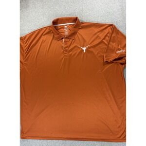 Texas Longhorns Stitched Logo S/S Campus Polo Shirt (Men's 6XL) Burnt Orange